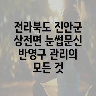 전라북도 진안군 상전면 눈썹문신 반영구 관리의 모든 것