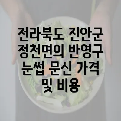 전라북도 진안군 정천면의 반영구 눈썹 문신 가격 및 비용