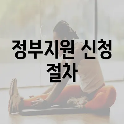 정부지원 신청 절차