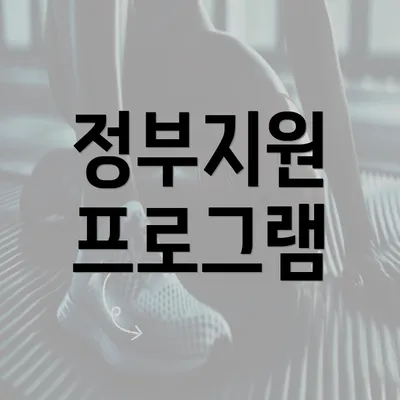 정부지원 프로그램