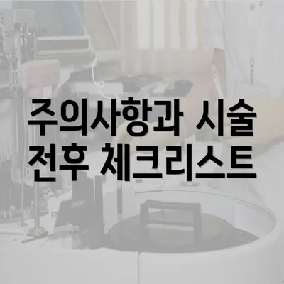 주의사항과 시술 전후 체크리스트