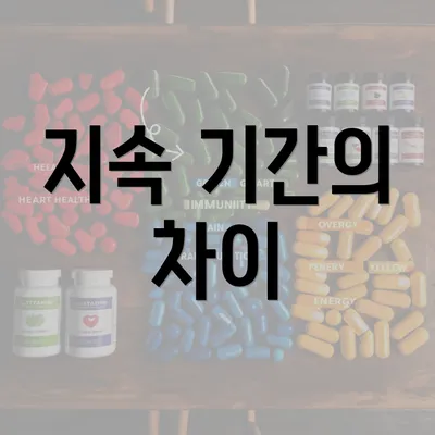 지속 기간의 차이