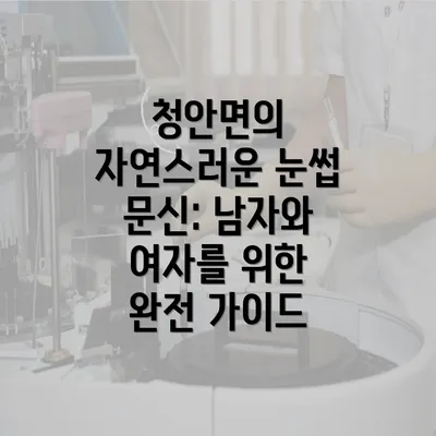 청안면의 자연스러운 눈썹 문신: 남자와 여자를 위한 완전 가이드