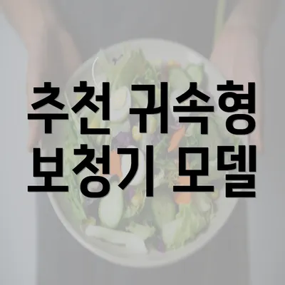 추천 귀속형 보청기 모델