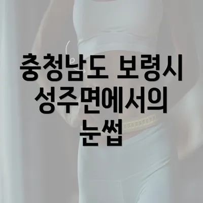 충청남도 보령시 성주면에서의 눈썹