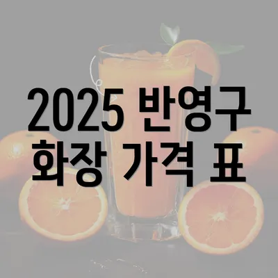 2025 반영구 화장 가격 표