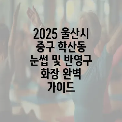 2025 울산시 중구 학산동 눈썹 및 반영구 화장 완벽 가이드