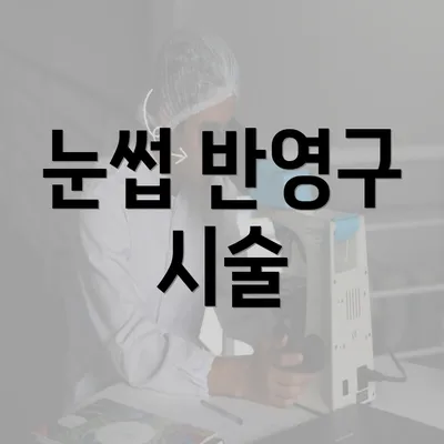 눈썹 반영구 시술