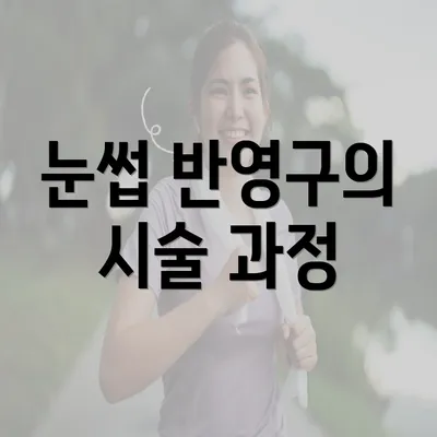 눈썹 반영구의 시술 과정