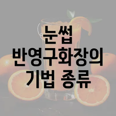 눈썹 반영구화장의 기법 종류