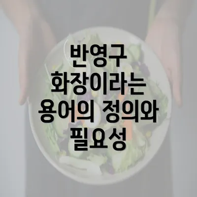 반영구 화장이라는 용어의 정의와 필요성