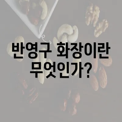 반영구 화장이란 무엇인가?