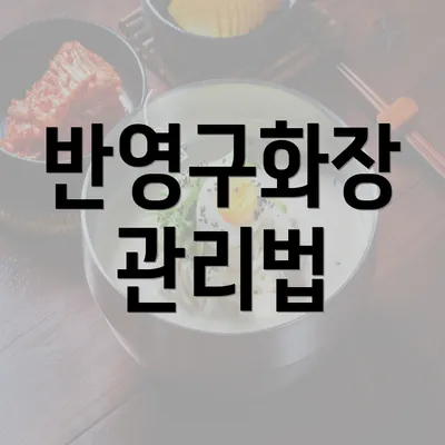 반영구화장 관리법