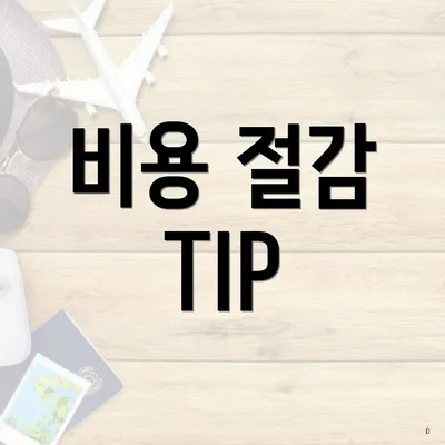 비용 절감 TIP