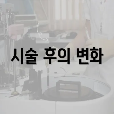 시술 후의 변화