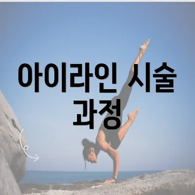 아이라인 시술 과정