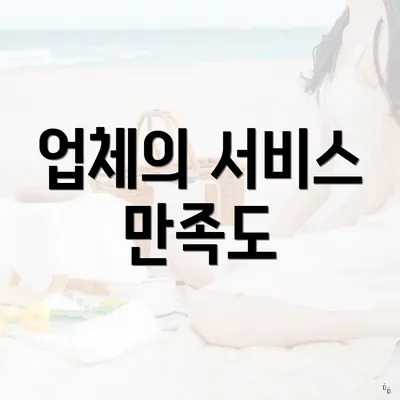 업체의 서비스 만족도