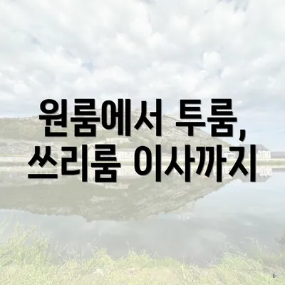 원룸에서 투룸, 쓰리룸 이사까지