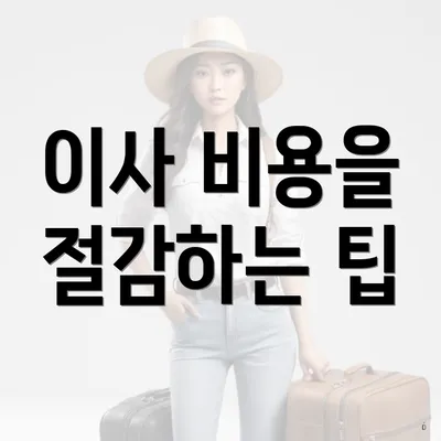 이사 비용을 절감하는 팁