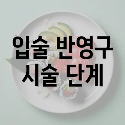 입술 반영구 시술 단계