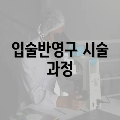 입술반영구 시술 과정