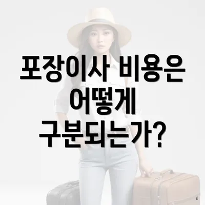 포장이사 비용은 어떻게 구분되는가?