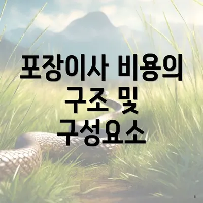 포장이사 비용의 구조 및 구성요소