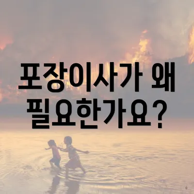 포장이사가 왜 필요한가요?