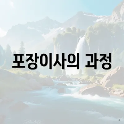 포장이사의 과정