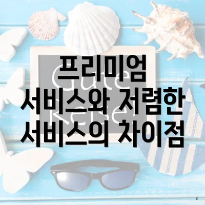 프리미엄 서비스와 저렴한 서비스의 차이점