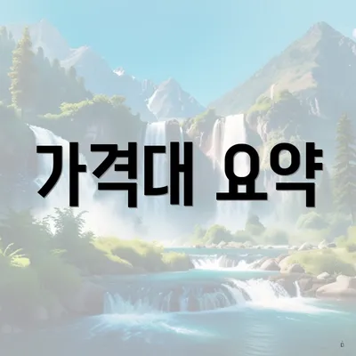 가격대 요약