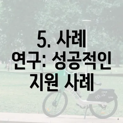 5. 사례 연구: 성공적인 지원 사례