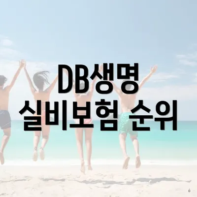 DB생명 실비보험 순위