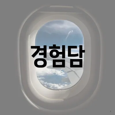 경험담