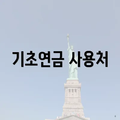 기초연금 사용처