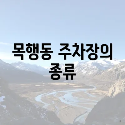 목행동 주차장의 종류