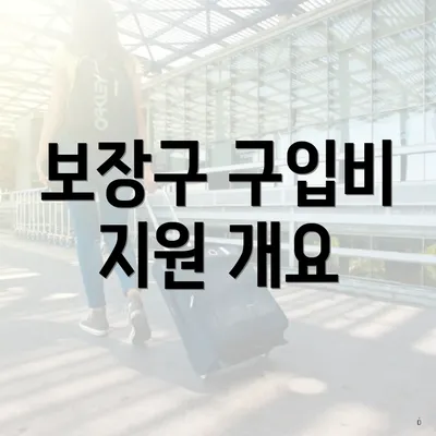 보장구 구입비 지원 개요