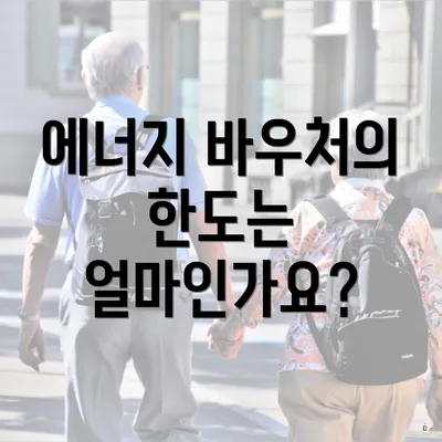 에너지 바우처의 한도는 얼마인가요?