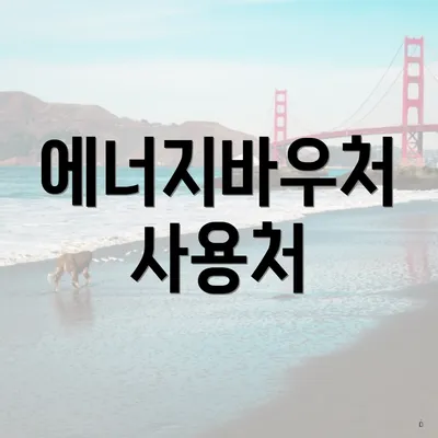 에너지바우처 사용처