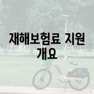 재해보험료 지원 개요