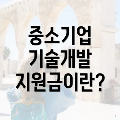중소기업 기술개발 지원금이란?