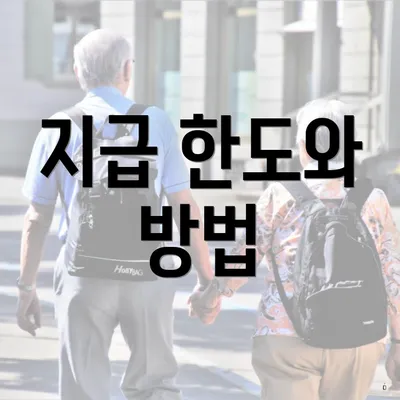 지급 한도와 방법