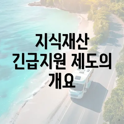 지식재산 긴급지원 제도의 개요