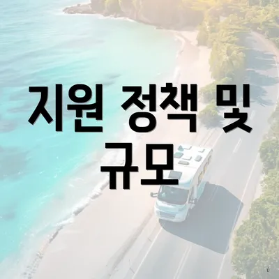 지원 정책 및 규모