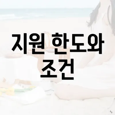 지원 한도와 조건