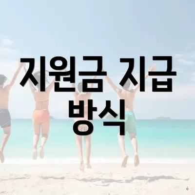 지원금 지급 방식