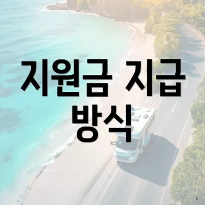 지원금 지급 방식