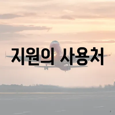 지원의 사용처