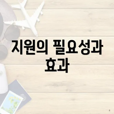 지원의 필요성과 효과