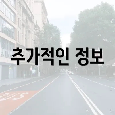 추가적인 정보